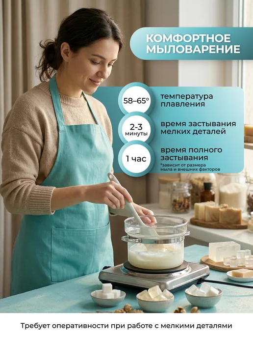Дети Арт Основа для мыла белая матовая 1 кг, 10 кг, фото 2