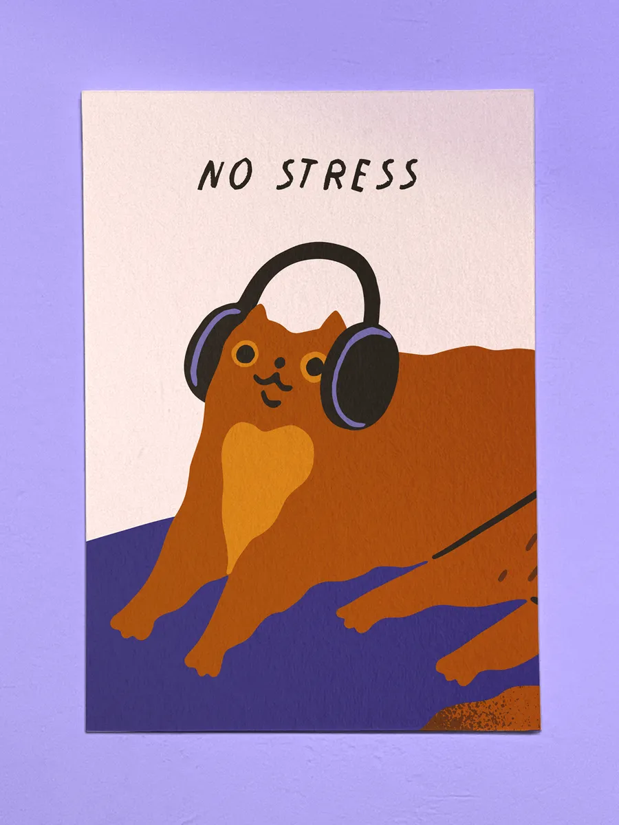 Открытка - No Stress